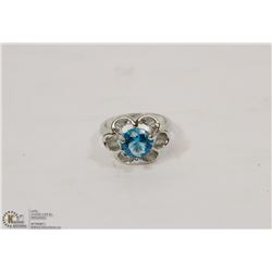 RETRO INLAID WITH NAVEY BLUE CRYSTAL LADIES R