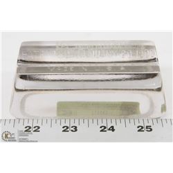 VINTAGE JAMES ADAIR CLEAR GLASS PAPERWEIGHT PEN