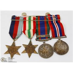 GROUP OF 4 WWII WAR MEDALS 1939-1945 STAR, ITALY
