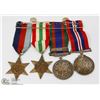 Image 1 : GROUP OF 4 WWII WAR MEDALS 1939-1945 STAR, ITALY