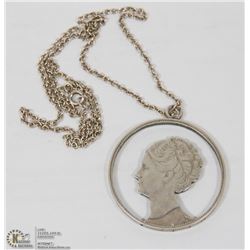 NETHERLANDS 1-1/2 GUDEN FOLK ART NECKLACE.