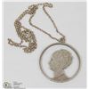Image 1 : NETHERLANDS 1-1/2 GUDEN FOLK ART NECKLACE.