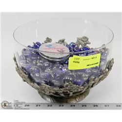 CENTERPIECE BOWL FULL OF DECORATIVE ROCKS AND
