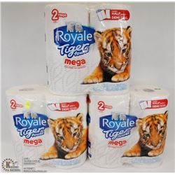 6 ROLLS OF ROYAL TIGER PAPER TOWEL