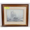 Image 1 : VINTAGE ROBERT BATEMAN PRINT OF POLAR BEAR FRAMED