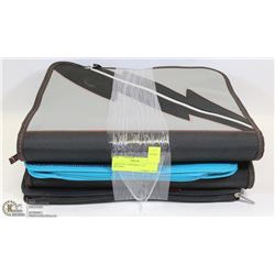 GROUP OF 4 ZIPPERED 1 1/2" BINDERS