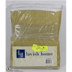 LAVISH HOME 2PACKS GROMMET ROD CURTAINS