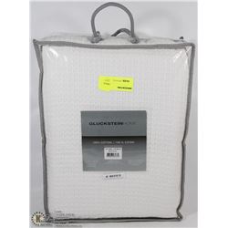 GLUCKSTEIN HOME CABLE KNIT COTTON BLANKET