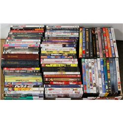FLAT OF 70+ ASSORTED DVD's