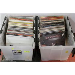 2 BOXES OF ROCK RECORDS