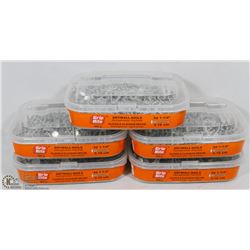 5 TUBS OF 3D 1-1/4" DRYWALL NAILS