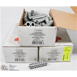 3 CASES OF LAG SCREW EXPANSION SHIELDS