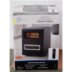 MAINSTAYS 4 ELEMENT INFRARED QUARTZ CABINET HEATER