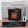 MAINSTAYS ELECTRIC FIREPLACE WITH 4-ELEMENT QUARTZ