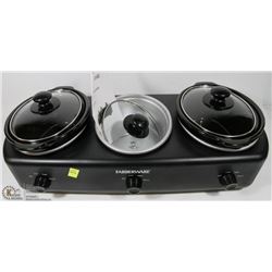 FARBERWARE ELECTRIC TRIPLE SLOW COOKER