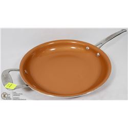 BULB HEAD RED COPPER FRYING PAN