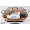 COPPER CHEF REMOVABLE ELECTRIC SKILLET WITH LID