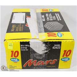 CASE WITH 10 BAGS OF MARS SNACK SIZE BARS