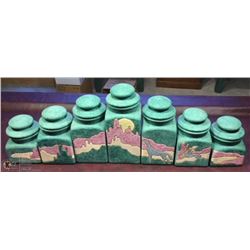 7PC SOUTHWEST CANISTER SET WITH MOUNTAIN DESIGN