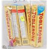 7 TOBLERONE CHOCOLATE BARS ASSORTED FLAVOURS