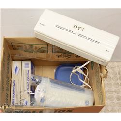 LARGE BOX WITH VACUUM SEALERS, LARGE AND SMALL