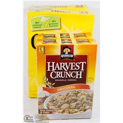 2 BOXES OF CHEERIOS AND 2 QUAKER HARVEST CRUNCH