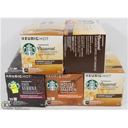 FIVE 10 PACKS OF STARBUCKS K-CUPS