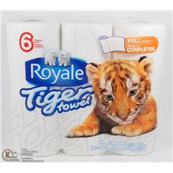 6 ROLLS OF ROYAL TIGER TOWEL PAPER TOWELS