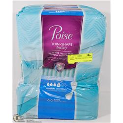 2 PACKS OF 66 POISE ORIGINAL PADS
