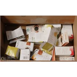BOX OF ASSORTED TAZO TEAS AND STARBUCKS INSTANT