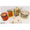 Image 1 : 5 VINTAGE TINS.