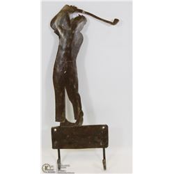 15"H METAL GOLFER COAT HANGER.