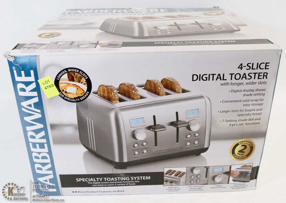 FARBERWARE 4 SLICE DIGITAL TOASTER