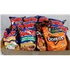 Image 1 : BOX WITH 12 LARGE BAGS OF ASSORTED CHIPS