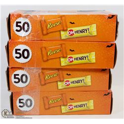4 BOXES OF 50 ASSORTED CHOCOLATE BARS
