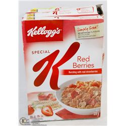 4 BOXES OF RED BERRIES KELLOGS CEREAL