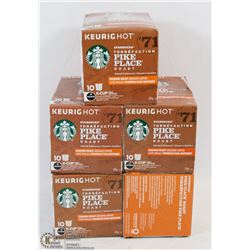 LOT OF 5 STARBUCKS KEURIG 10 PACKS COFFEE K-CUPS