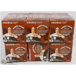 LOT OF 6 DONUT HOUSE KEURIG 12 PACKS COFFEE K-CUPS