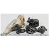 Image 1 : BOX OF SOAP STONE CARVINGS - 5 PIECES