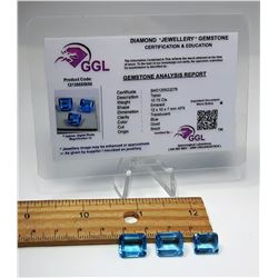 5 - LOT OF 3 NATURAL BLUE TOPAZ