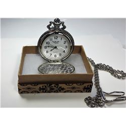 11 - NEW  POCKET WATCH & CHAIN