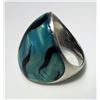 Image 2 : 2 - BLUE ENAMELED 925 STAMPED  RING