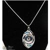 Image 1 : NEW BLUE CRYSTAL PENDANT AND NECKLACE SET