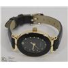 Image 1 : NEW GOLD TONE/BLACK QUARTZ FASHION WATCH WITH