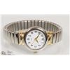 Image 1 : NEW TWO TONE QUARTZ WATCH WITH STEEL STRETCH