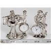 Image 1 : PAIR OF DESKTOP MINI CLOCKS - MUSICIAN WITH ROBED