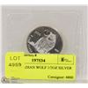 Image 1 : 2006 CANADIAN WOLF 1/2OZ SILVER COIN.