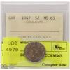 Image 1 : 1947 CANADIAN 5 CENT ICCS MS63.