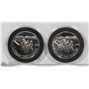 Image 1 : 1992 CANADIAN SILVER PROOF DOLLAR X2