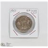 Image 1 : 1957 CANADIAN SILVER 50 CENT COIN.